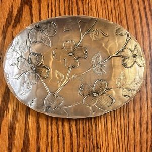 Handmade Hammered Aluminum Wendell August Forge Dogwood Tray